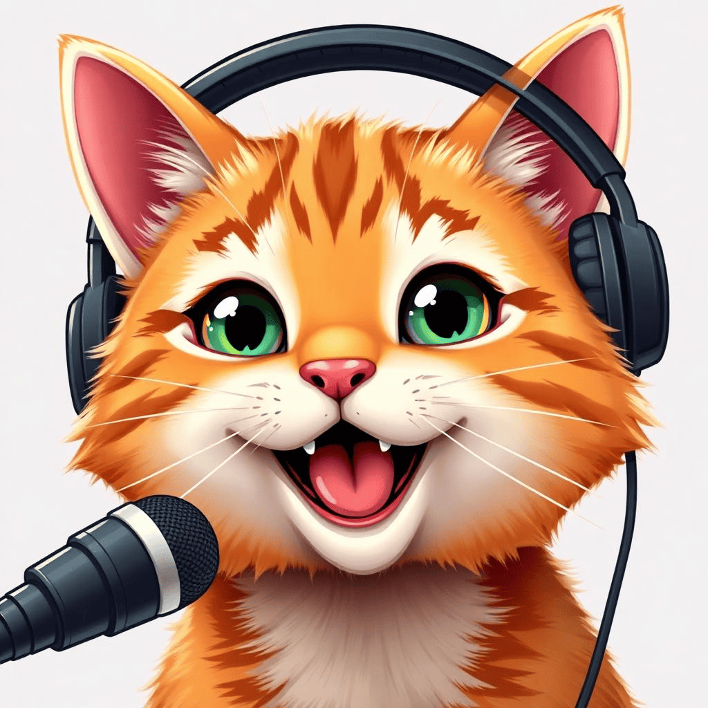 Mascote Gato com Fones